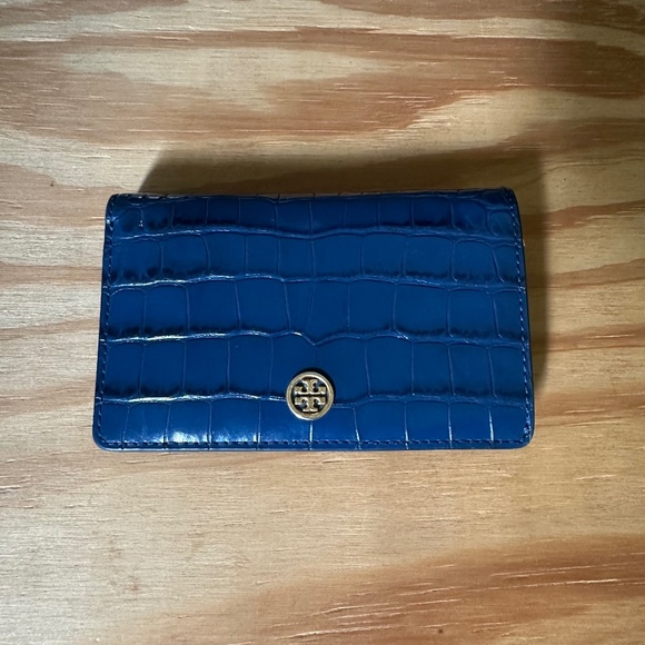Tory Burch Blue Leather Wallet - Picture 1 of 10
